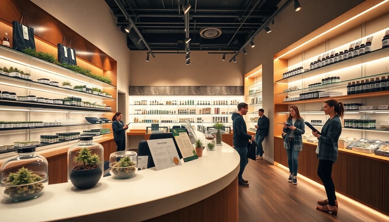 Showcasing a welcoming UK online weed dispensary with product variety and a visitor-friendly atmosphere.