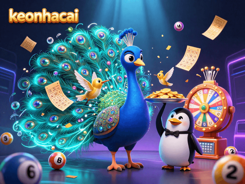 Engage with the exciting keonhacai lottery scene featuring dynamic characters and vibrant game elements.