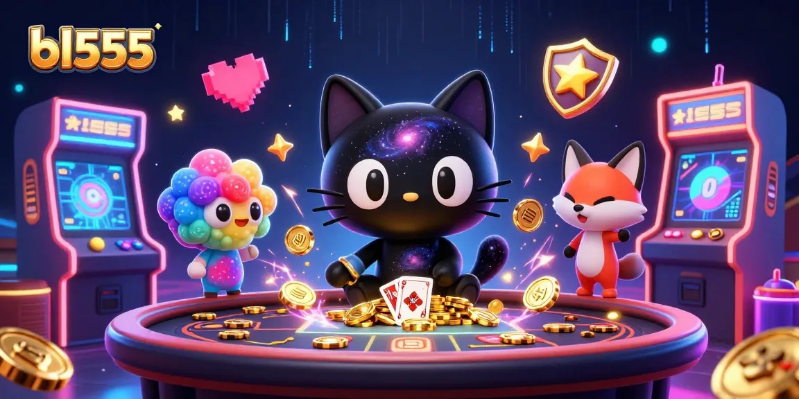 Engage with bl555 in a vibrant cosmic casino scene attracting players with exciting gaming elements.
