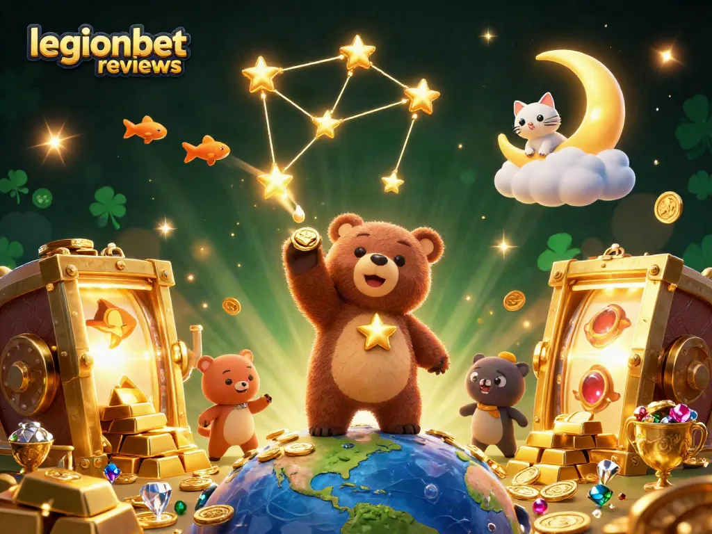 Catch exciting legionbet reviews featuring 3D star bear while exploring online gaming treasure and rewards.