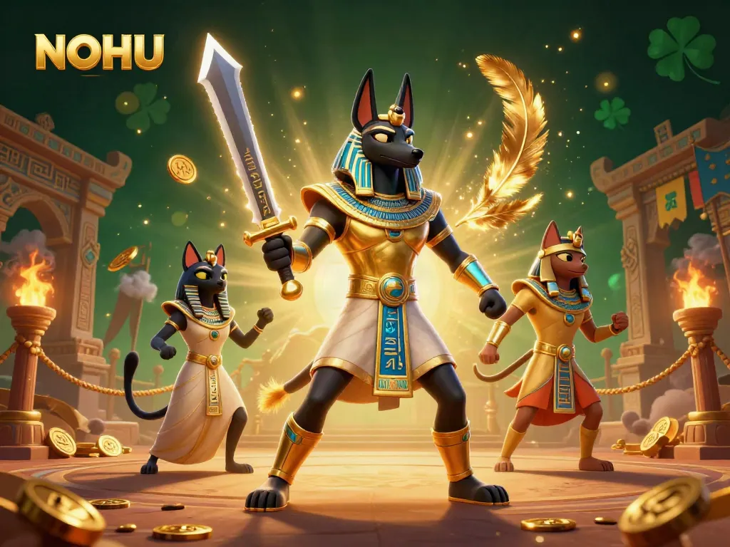 Engage in thrilling gaming experiences at NOHU with powerful characters and vivid casino elements.