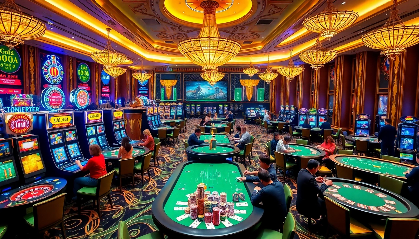 Experience the thrill of excitement at tg88 casino with vibrant gaming action and luxury decor.