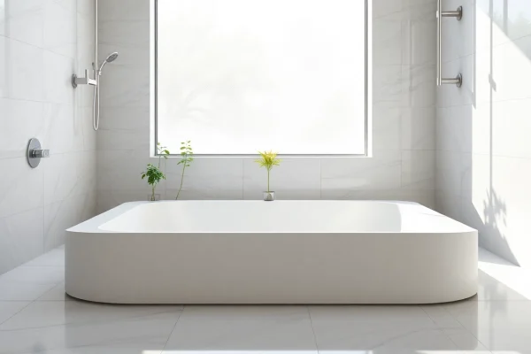 Showcasing elegant shower bases enhancing a modern bathroom's aesthetic and functionality.