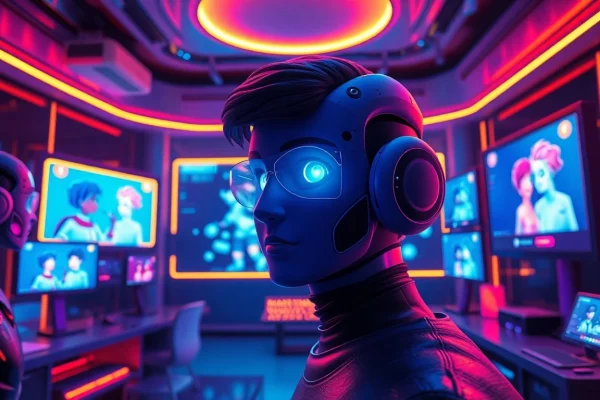 Engaging NSFW AI chat scene with animated characters reflecting user interactions.