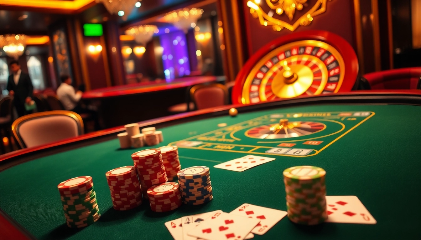 Experience the excitement of TWIN68 as players celebrate at a vibrant poker table.