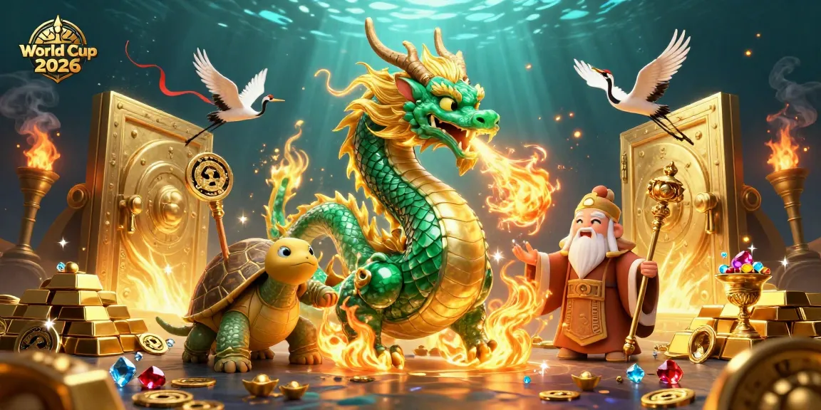 Experience the thrill of the World Cup 2026 with vibrant casino elements and dynamic 3D characters.