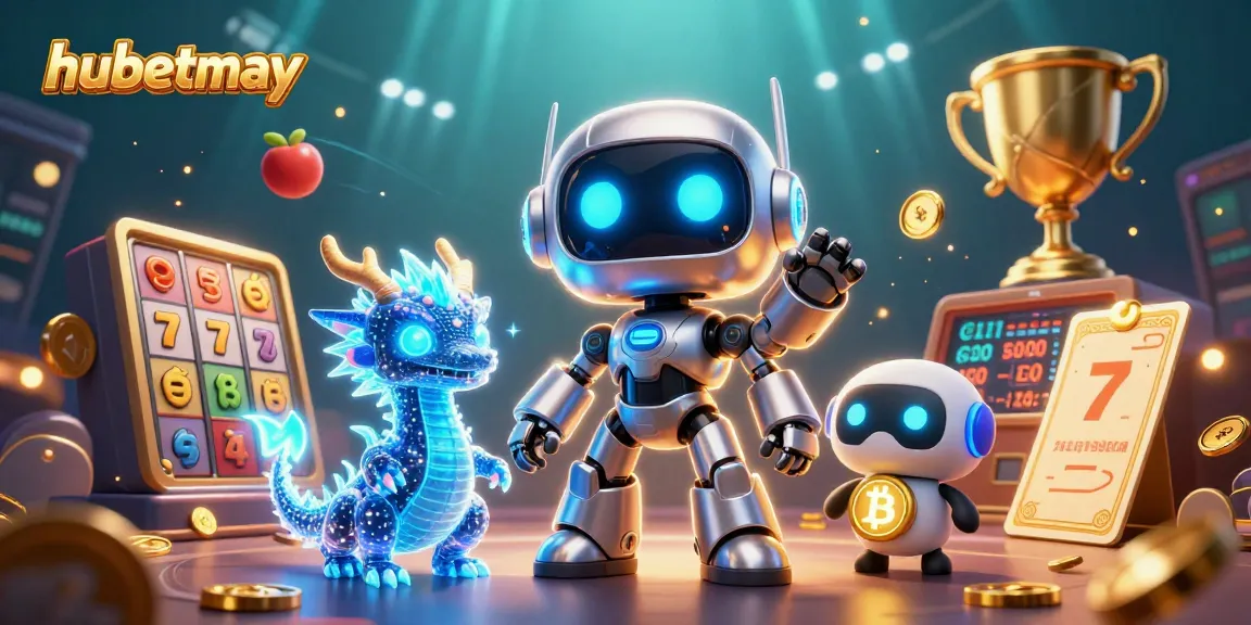 Experience thrilling jackpots at hubetmay with vibrant 3D slot reels and playful characters.