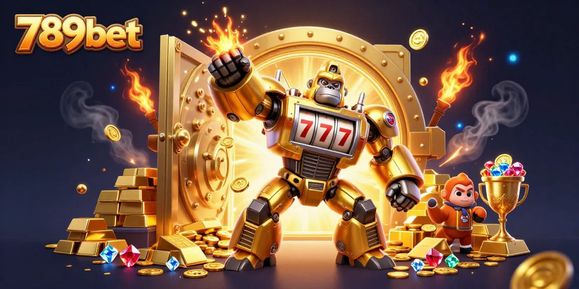 Chơi 789bet với cú đấm vàng của gorilla mech và kho báu khoáng sản.