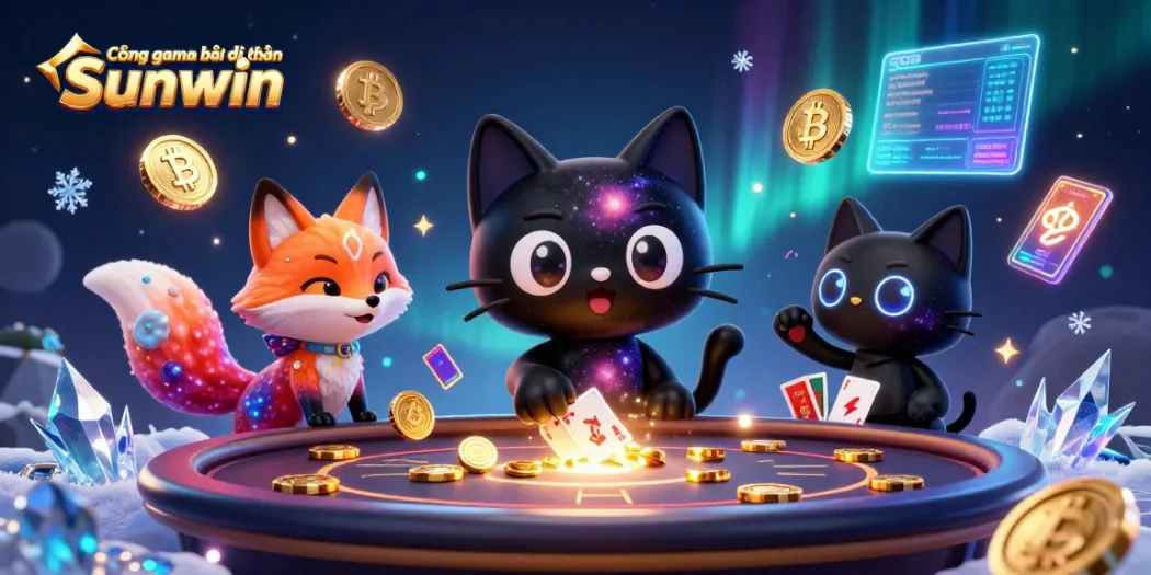 Cổng game bài đổi thưởng Sunwin offers a vibrant casino experience with dynamic characters and engaging gameplay elements.