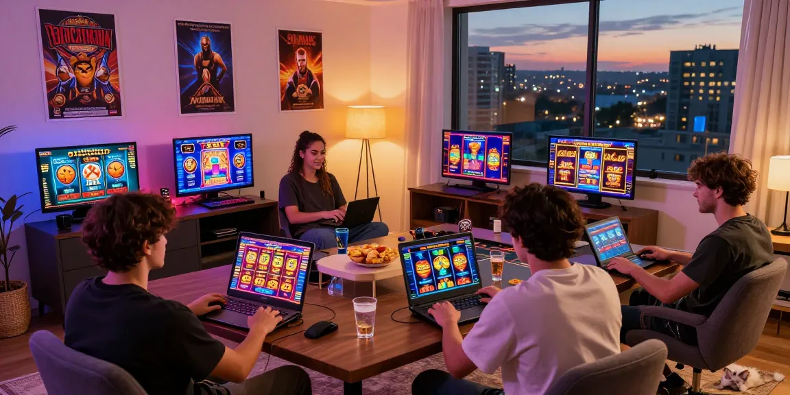 Players engaging with credit card casinos in a cozy home environment from https://scoarch.org.uk, showcasing vibrant game interfaces and modern decor.